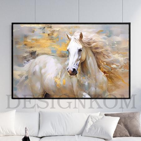 beautiful white horse