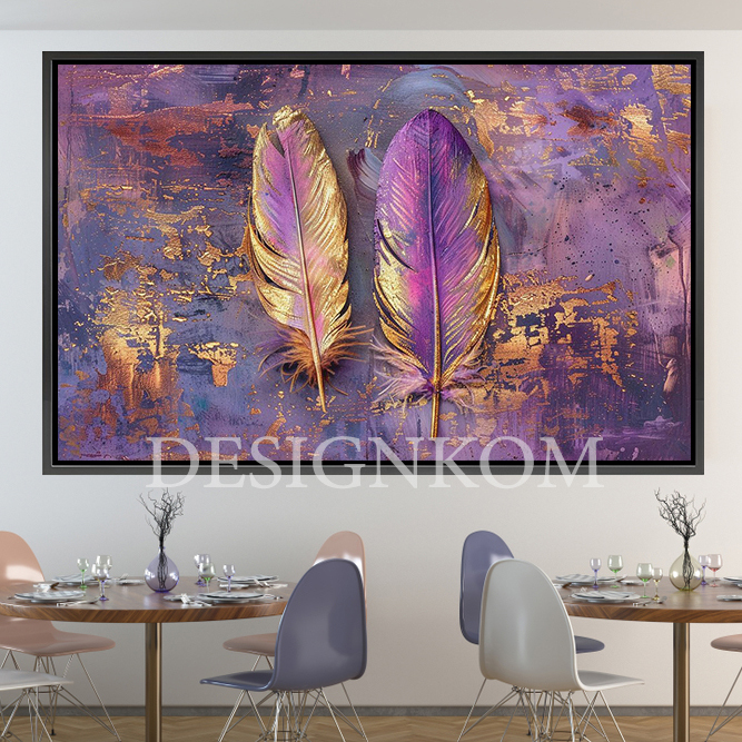 purpple gold feather