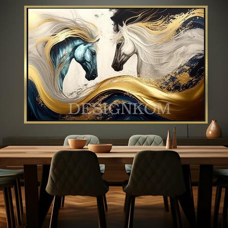 linked horses couple