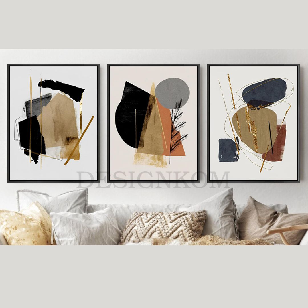 varied shapes and earth tones