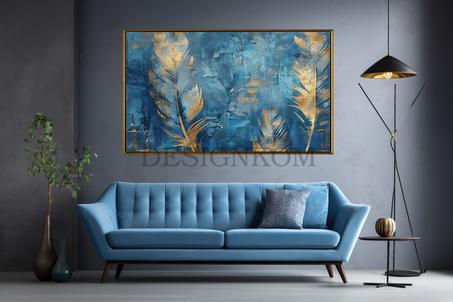 GOLDEN FEATHERS BLUE STYLE