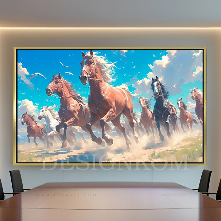 Galloping horses and Birds