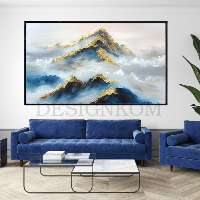 blue mountain in cloud