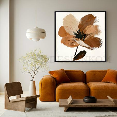 clean flower brown design