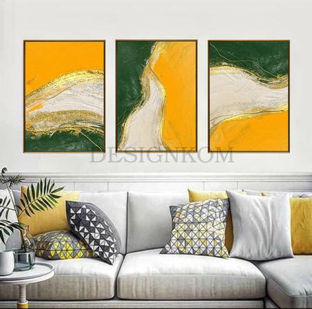green yellow gold abstract