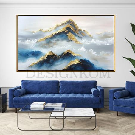 blue mountain in cloud