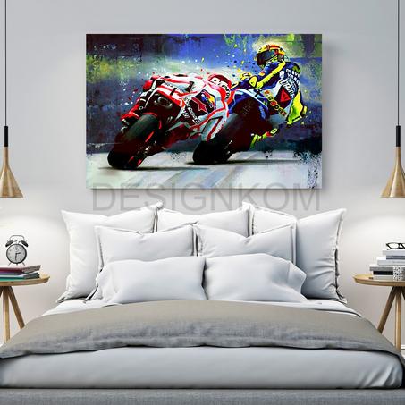 A motorbike overtook