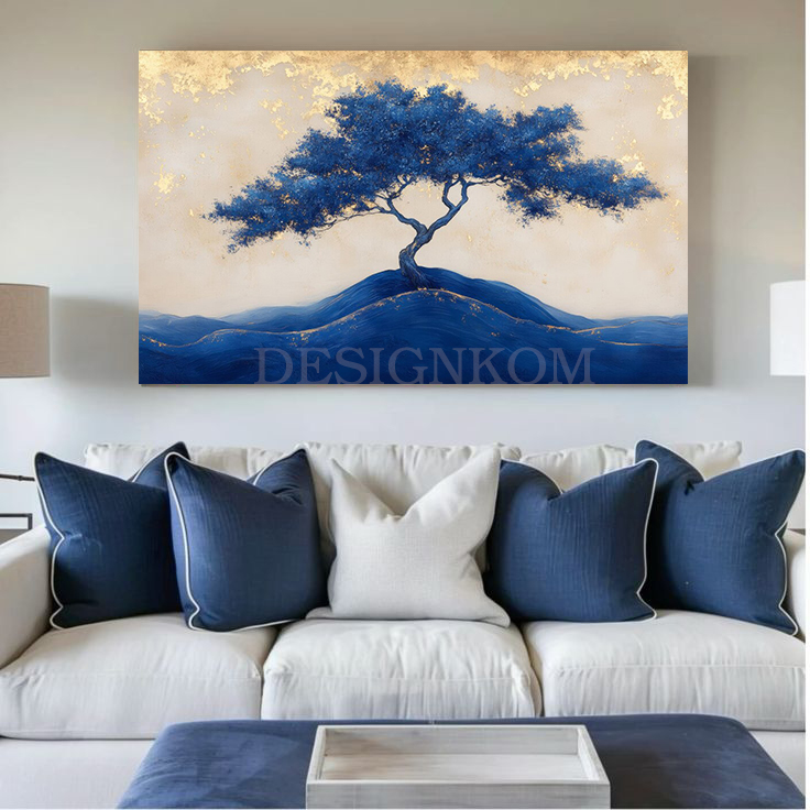Abstract  Blue Tree