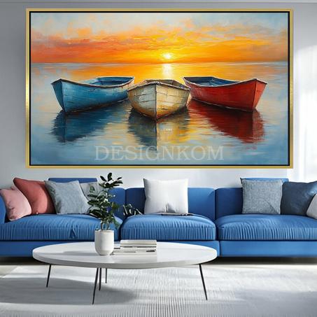 Three Boats sunset
