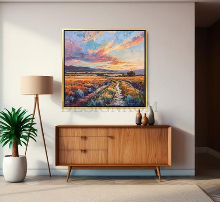 rural sunset landscape