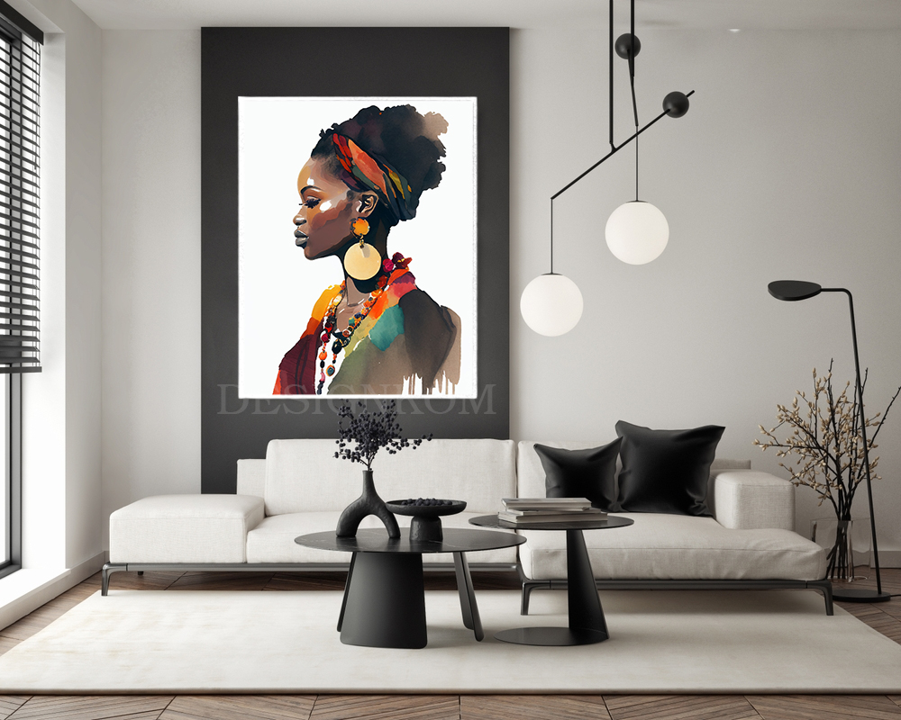 africaine woman beauty concentration