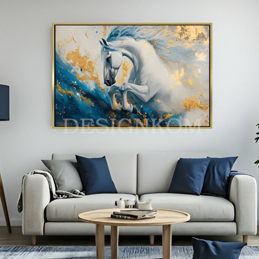 Horse blue gold