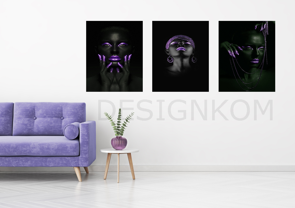 PURPLE BLACK WOMEN PORTRAIT