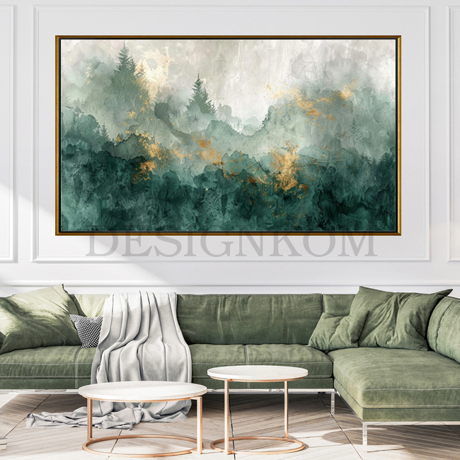 green gold forest