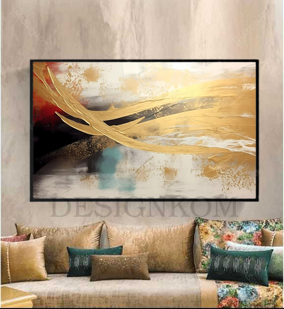 abstract gold swearl