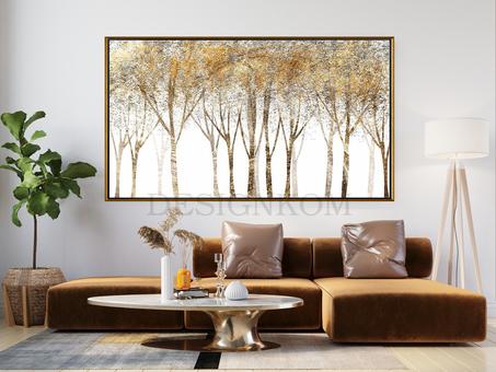ABSTRACT GOLDEN TREES