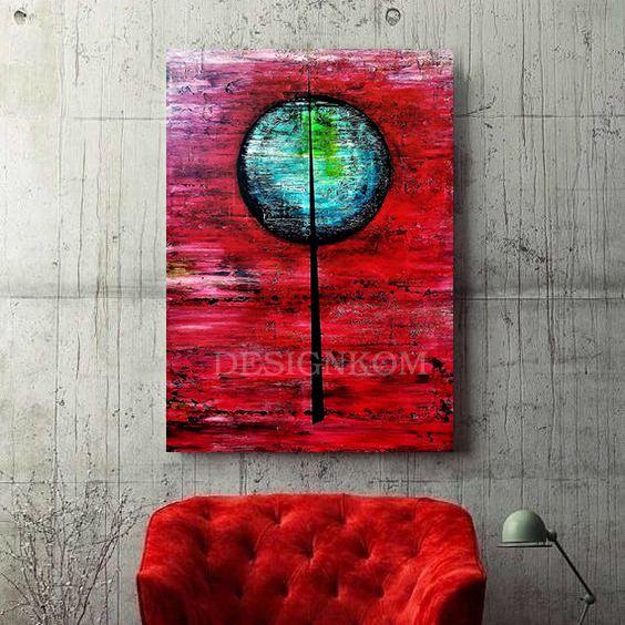 abstract red green eye