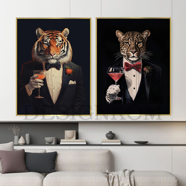 TIGER LEOPARD COCKTAIL STYLE