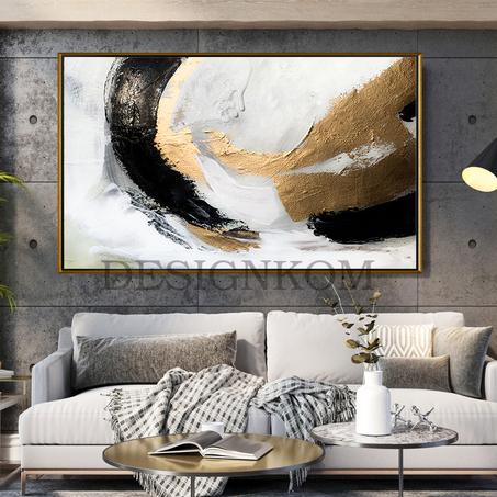 golden black swearl paint