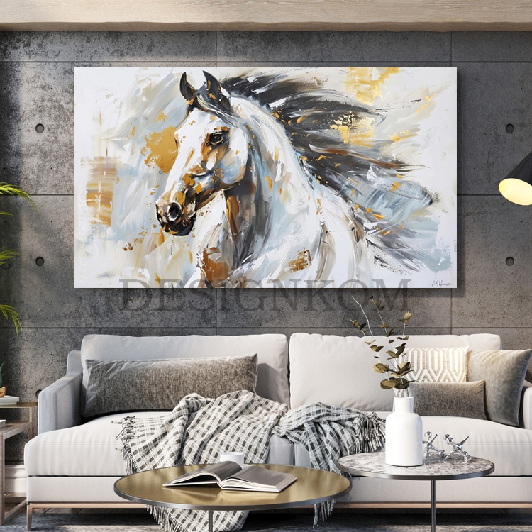 white horse face