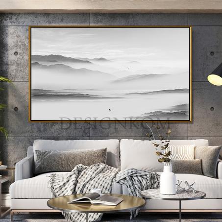 grey white boat landscape