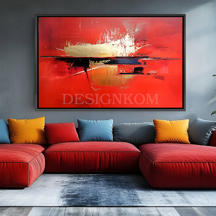 Red & Gold Abstract – Dark Energy