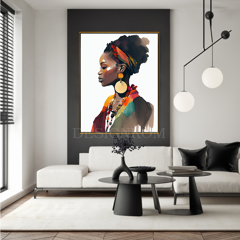 africaine woman beauty concentration
