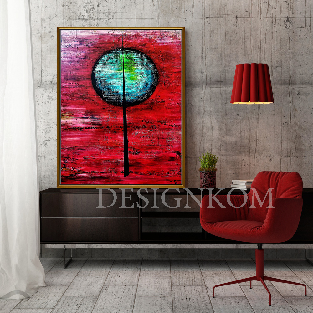 abstract red green eye