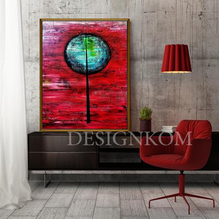 abstract red green eye