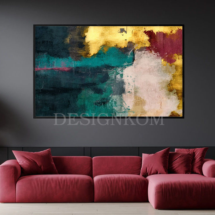 abstract green grenat gold