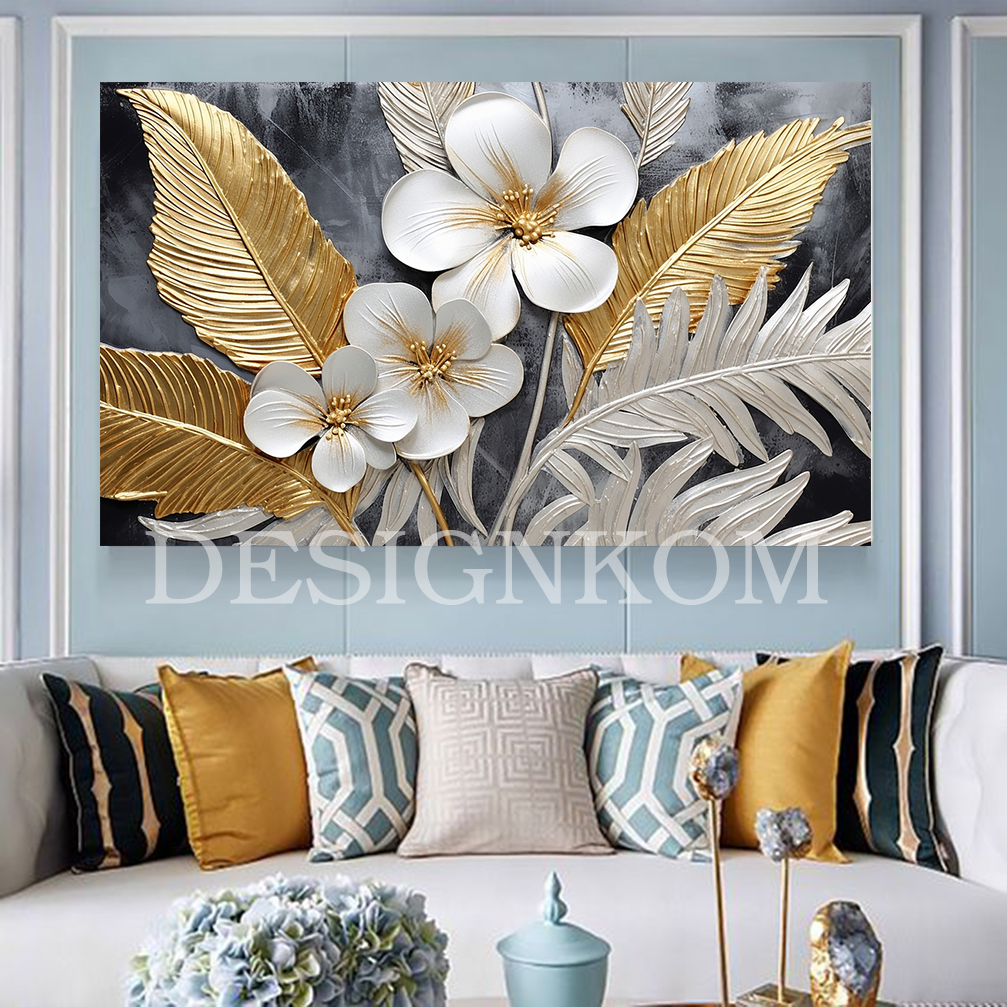 queen gold withe black flowers