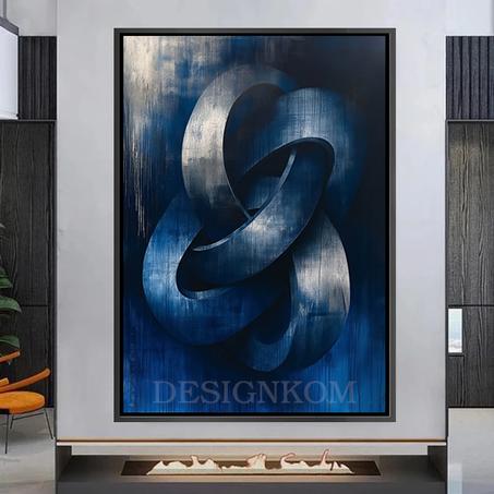 linked knot blue style