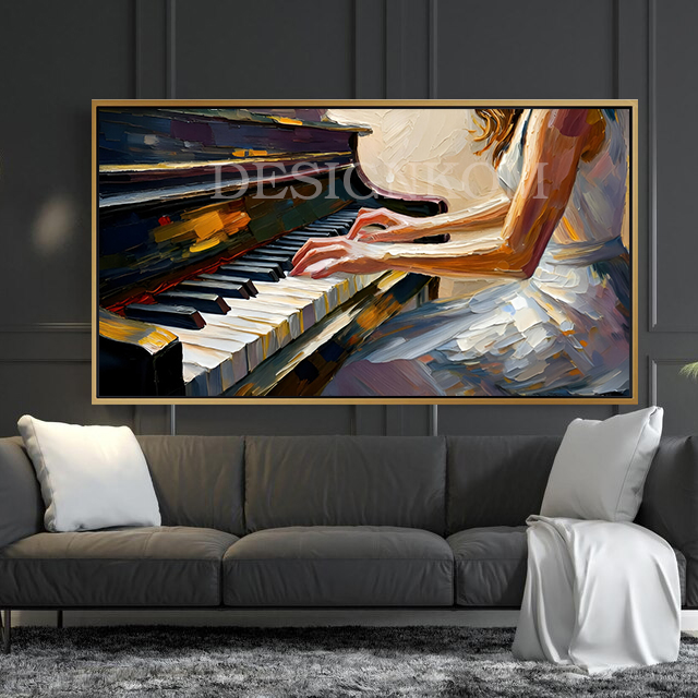 Woman at the Piano – Modern Painting