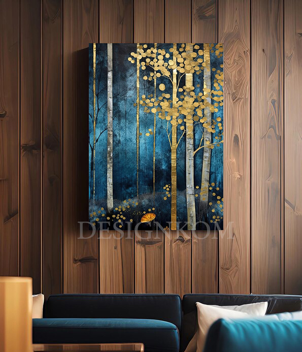 green gold forest