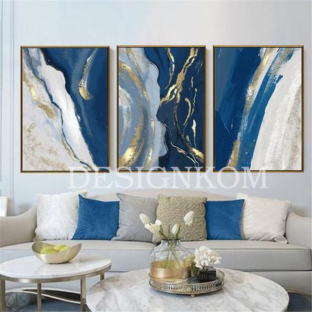 ABSTRACT BLUE GOLD OCEAN SNOW