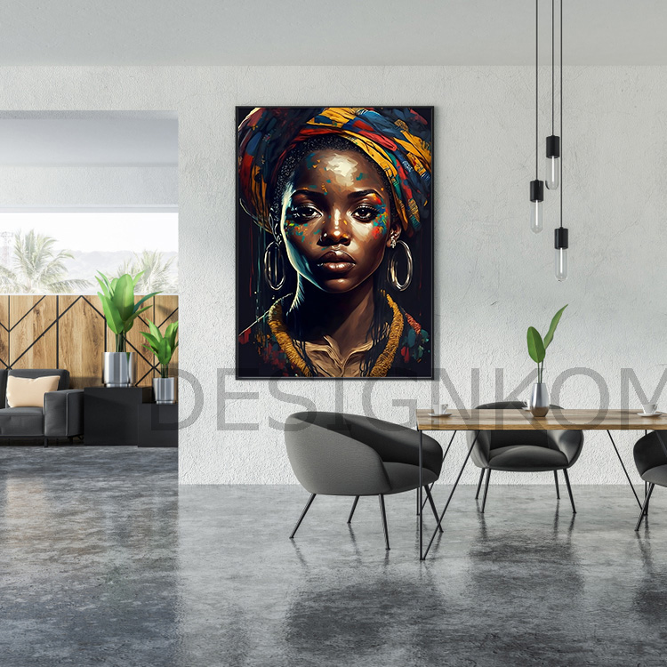 afro look woman