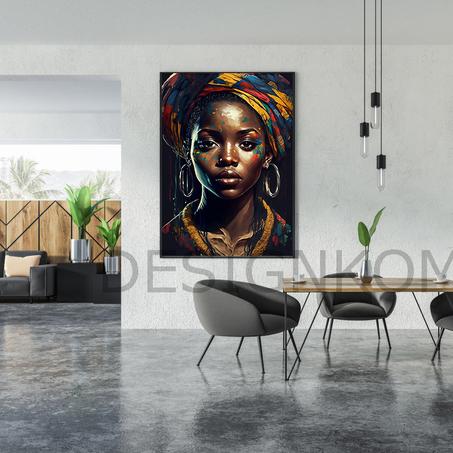 afro look woman