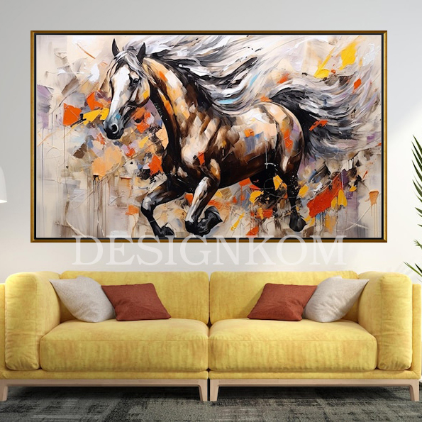 Abstract Strong arab Horses