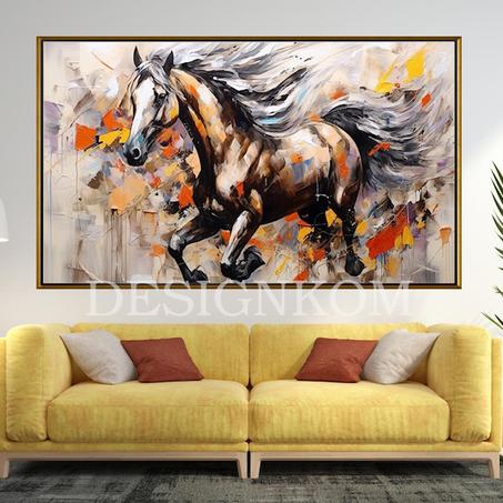 Abstract Strong arab Horses