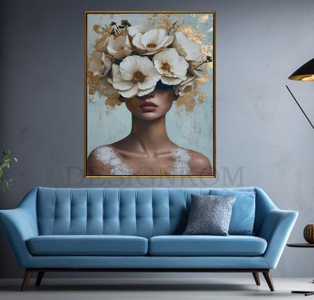 WOMAN FLOWERS SENSATION