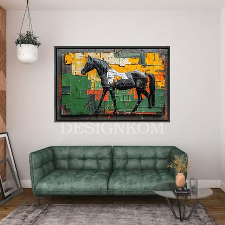 fancy 3D horse performing