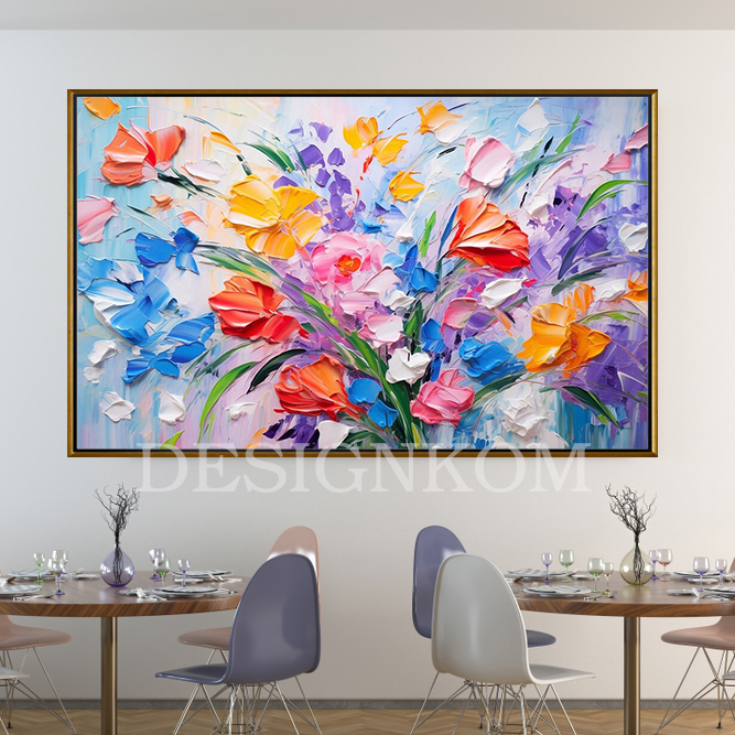 colorful flowers paint