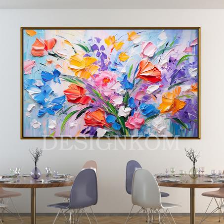colorful flowers paint