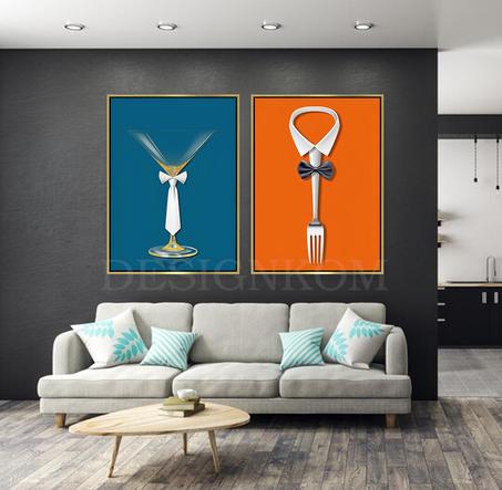 Dandy Cocktail Glass and Fork
