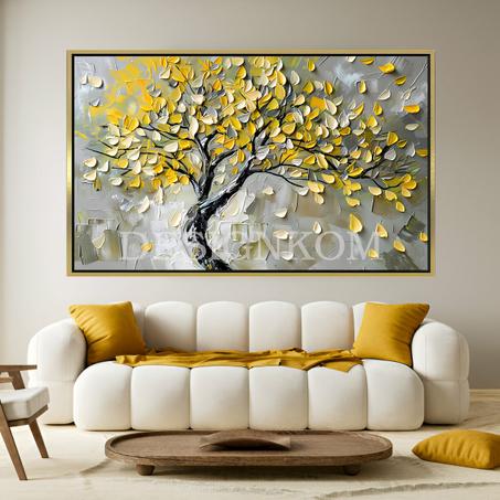 Tree in Yellow Relief