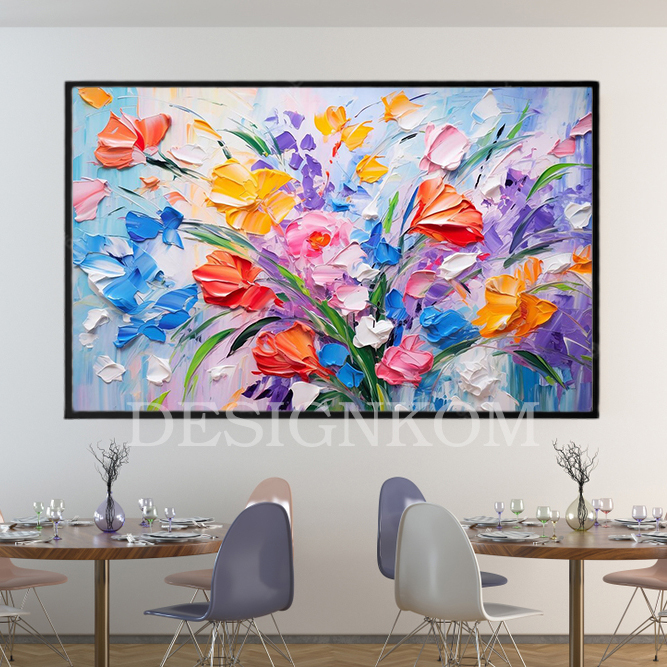 colorful flowers paint