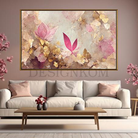 pinky gold flowers
