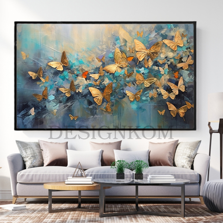butterflies in green