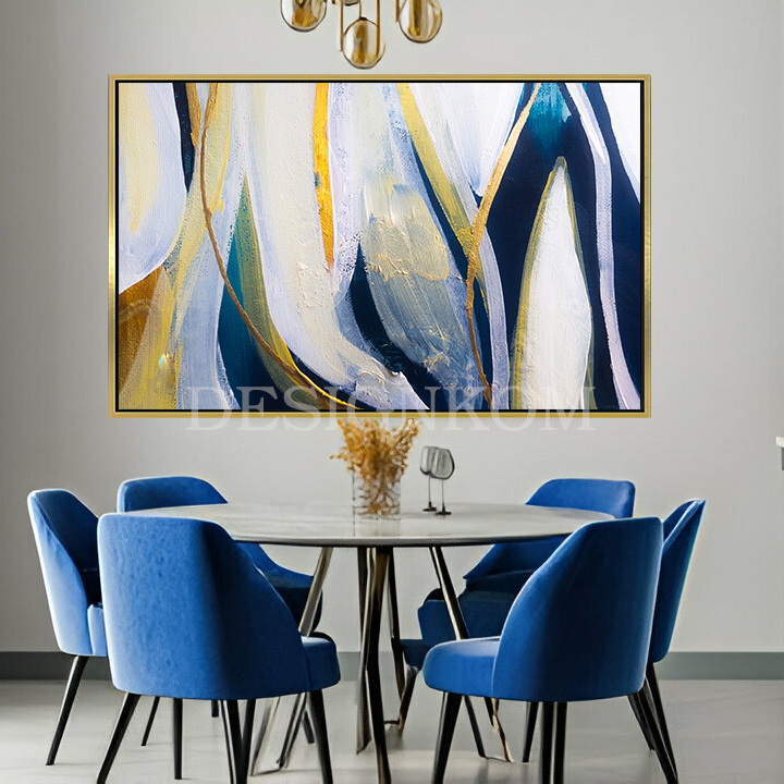 Blue yellow 3D scratchs paint