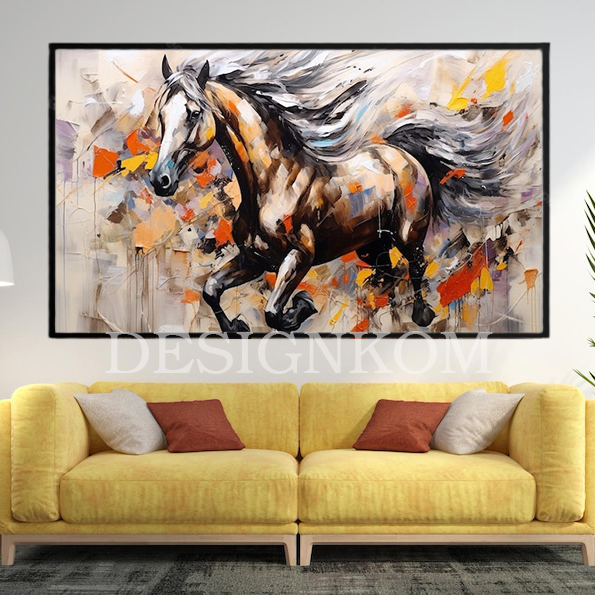 Abstract Strong arab Horses